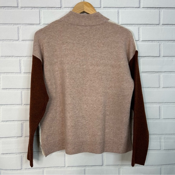 Madewell Redmond Mockneck Pocket Sweater in Colorblock size small - Picture 6 of 7